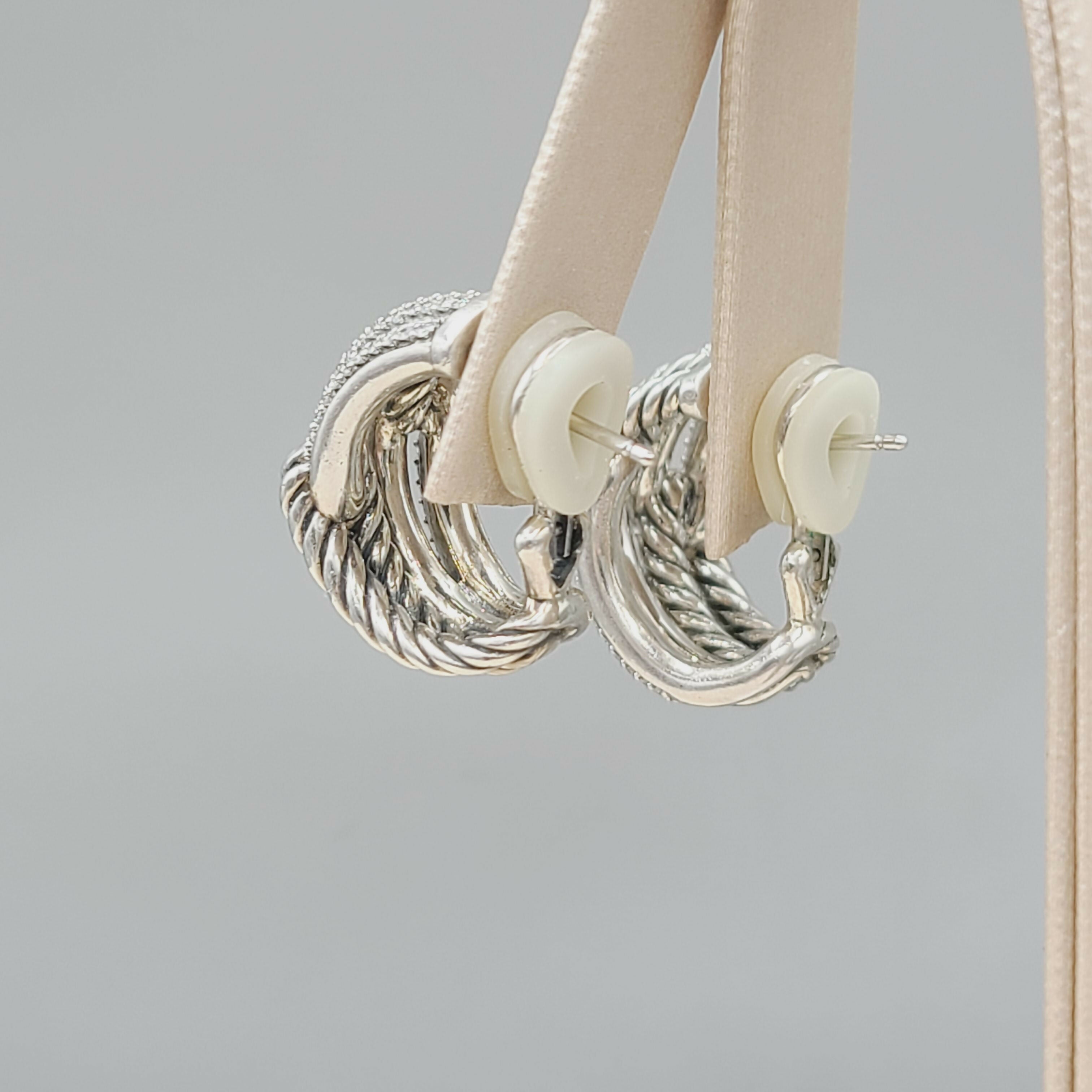 David Yurman Labyrinth Earrings Double Loop with Diamonds、mySite、hinf8tx79
