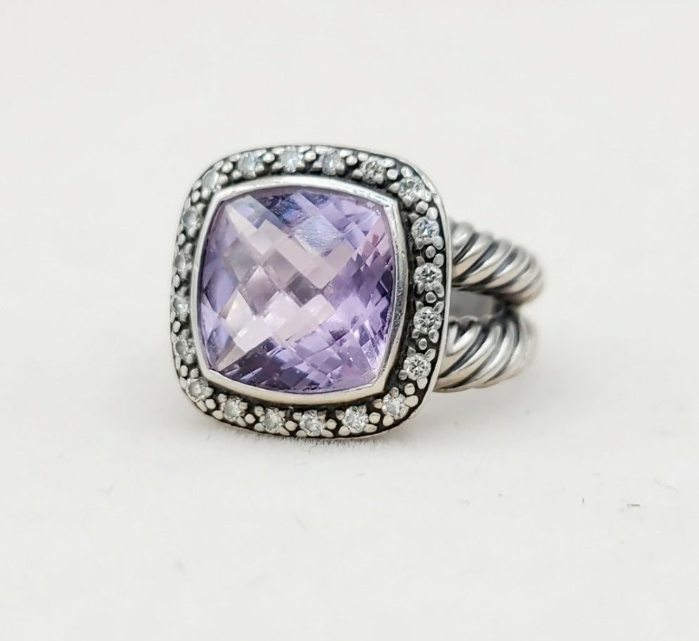 David Yurman Albion Moonlight Ice 11mm Lavender Amethyst Diamond Ring、mySite、hinf8tx79