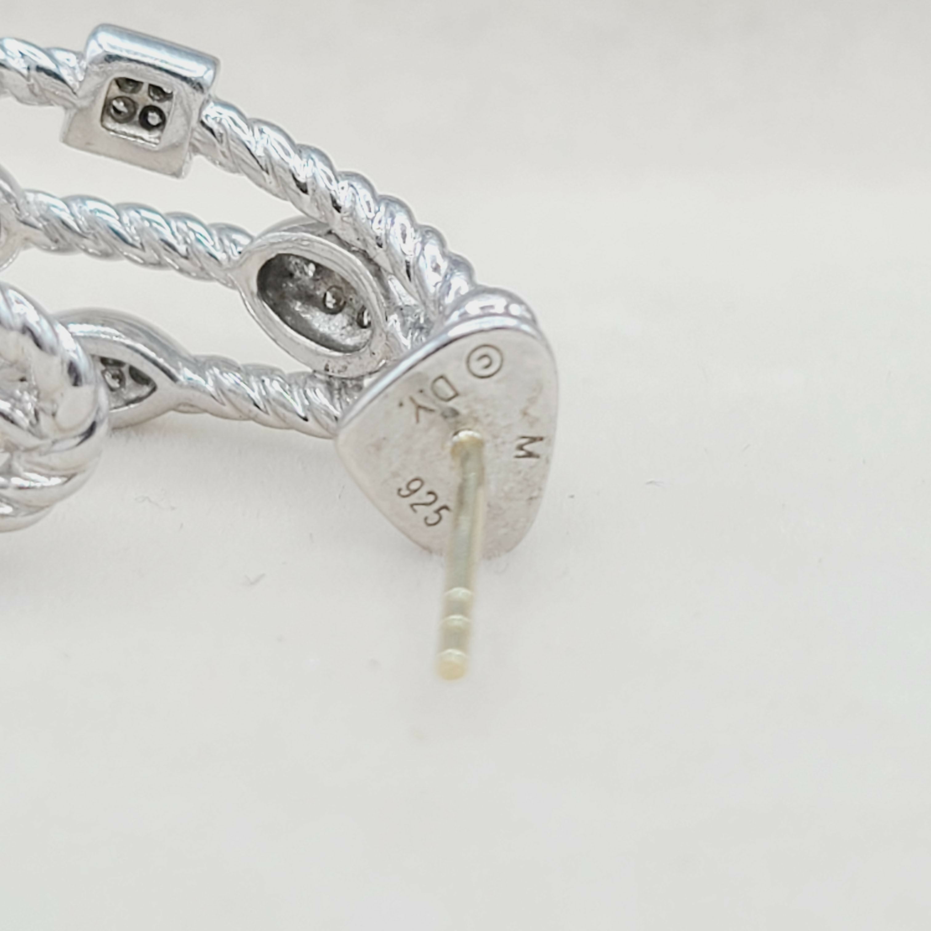 David Yurman Confetti Earrings Three Row with Diamonds、mySite、hinf8tx79