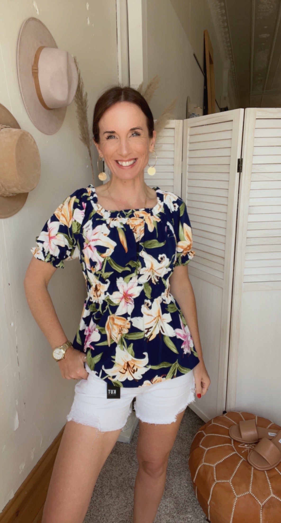 KUT From The Kloth Jane High Rise 4” Inseam Long White Denim Short、mySite、garagedoors4me