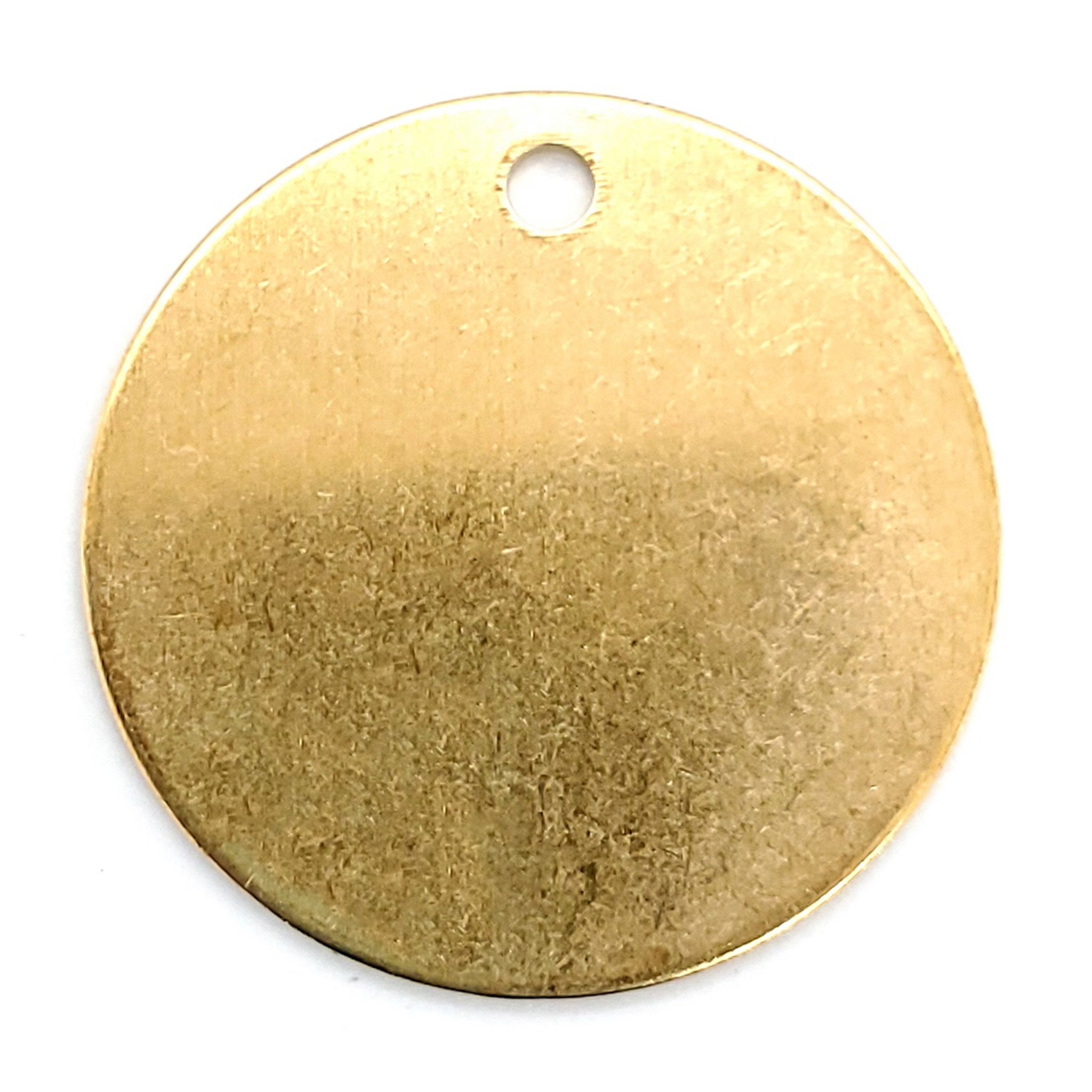 Brass Blank Round Disc Pendant With Hole / SBB0198、mySite、dreamappss