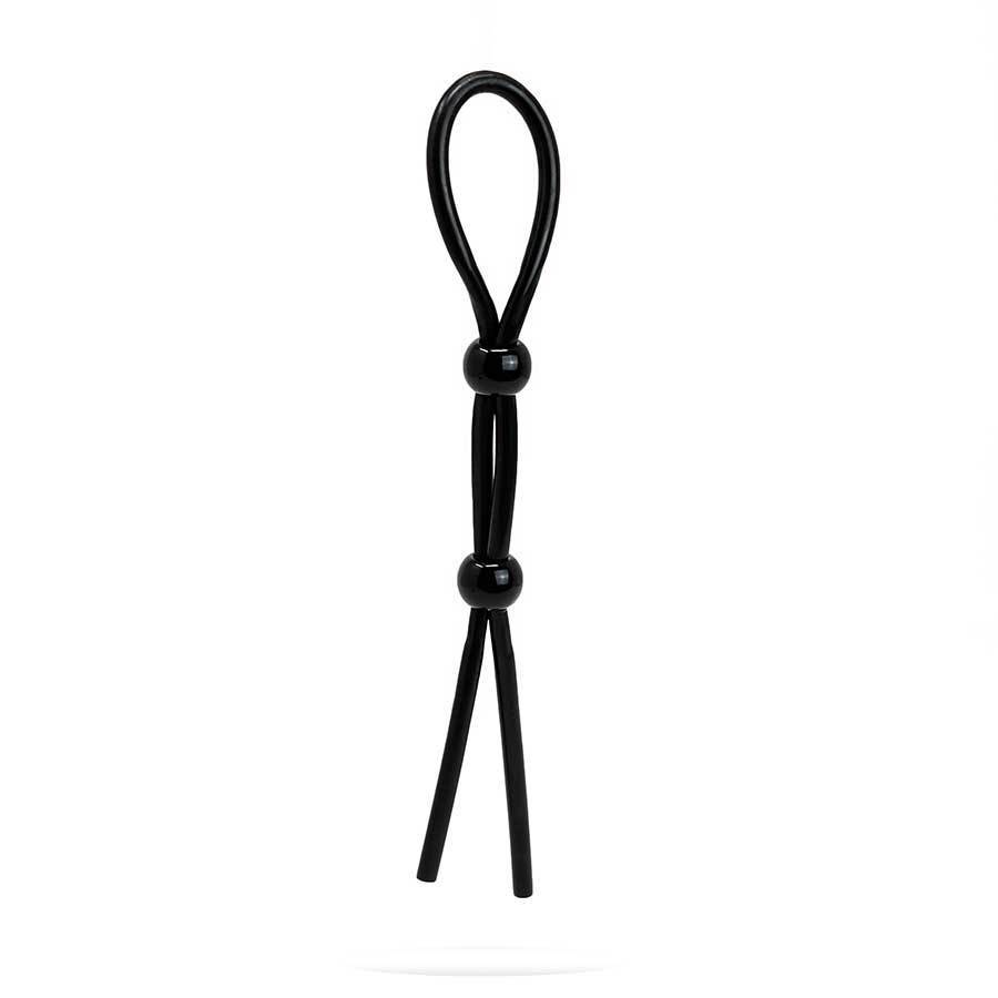 Adjustable Silicone Cock Ring Rope Style Penis Enhancing Lasso Black、mySite、bottomscart