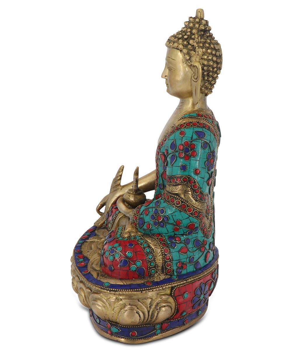 Colorful Brass Healing Medicine Buddha Statue、mySite、topwebapps