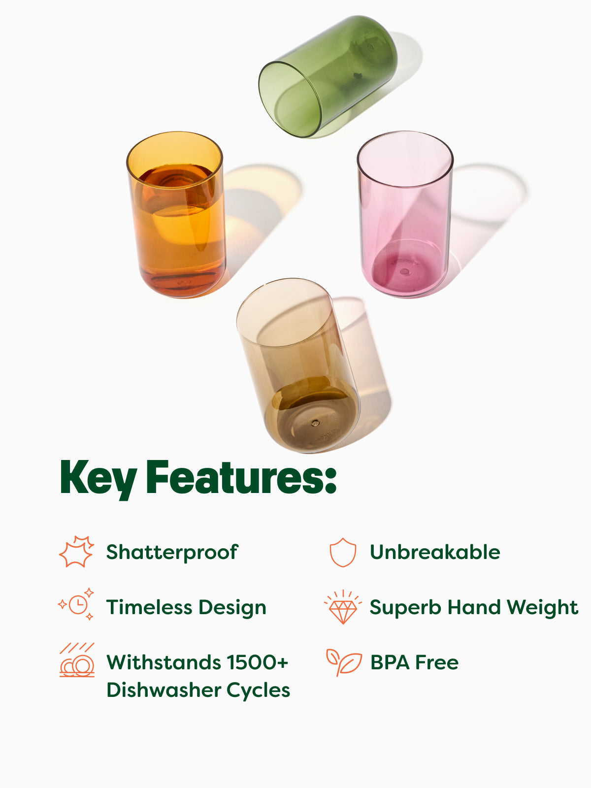 RESERVE 10oz Tumbler Tritan Copolyester Glass - Mixed Color Set - Bulk、mySite、camillekostekn