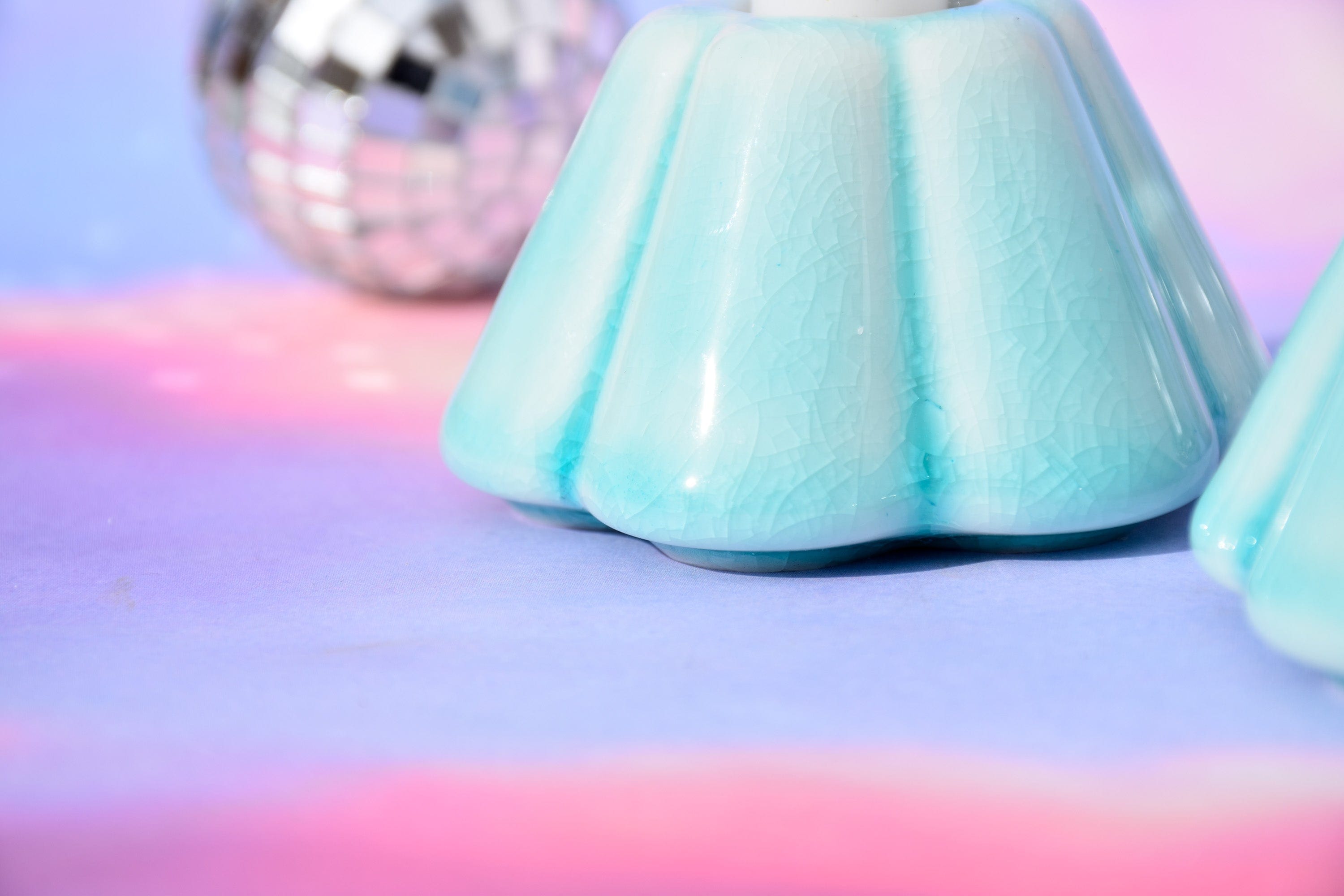 Sea Glass Flower Shabbat Candlesticks、mySite、topwebapps