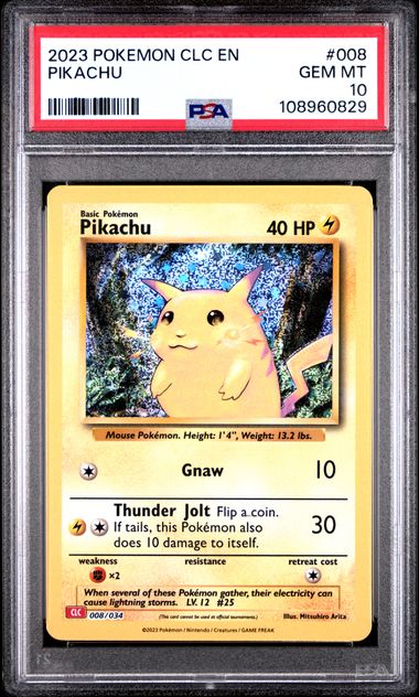 Pikachu #8 PSA 10 Pokemon CLC Trading Card Game Classic 2023、mySite、waistdrama