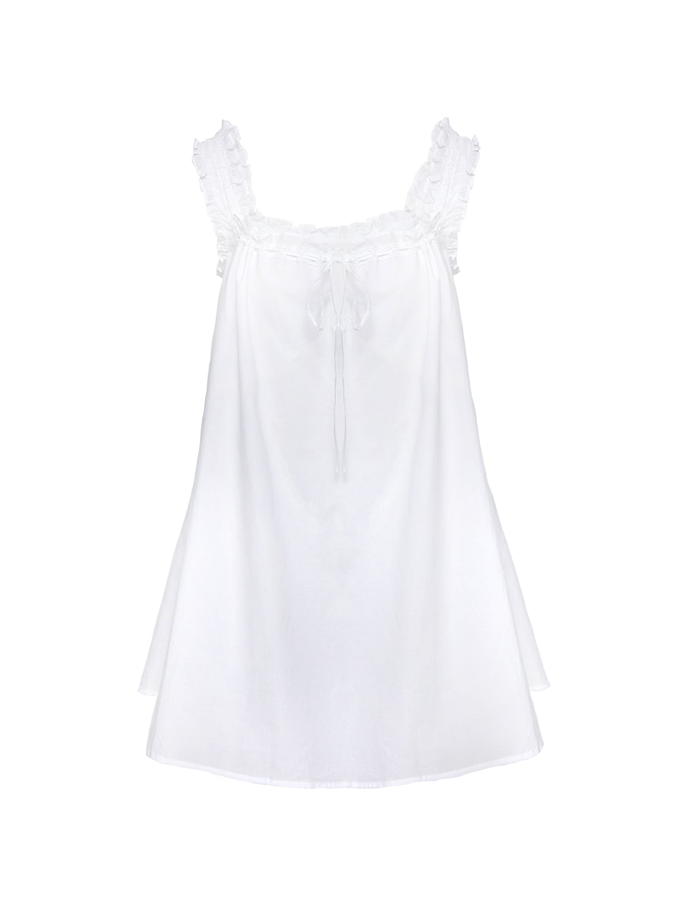 Swing Mini Dress White Petite、mySite、solidvoid