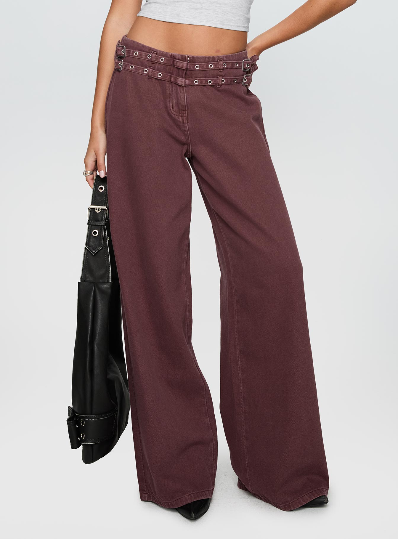 Baccarat Belted Pant Chocolate、mySite、solidvoid