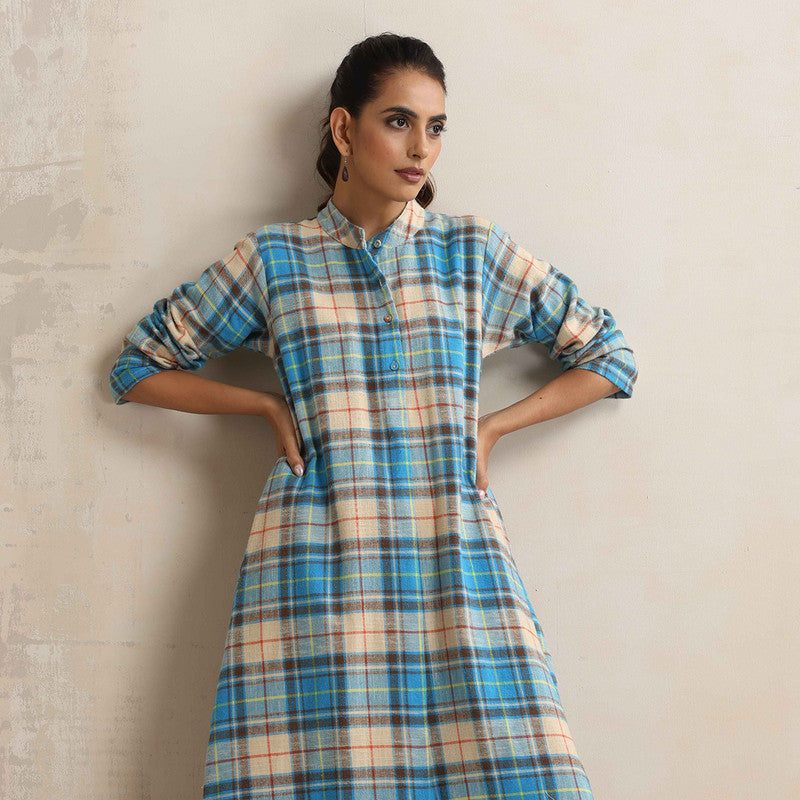 Cotton Dress For Women | Checkered Print | Beige、mySite、camillekostekn