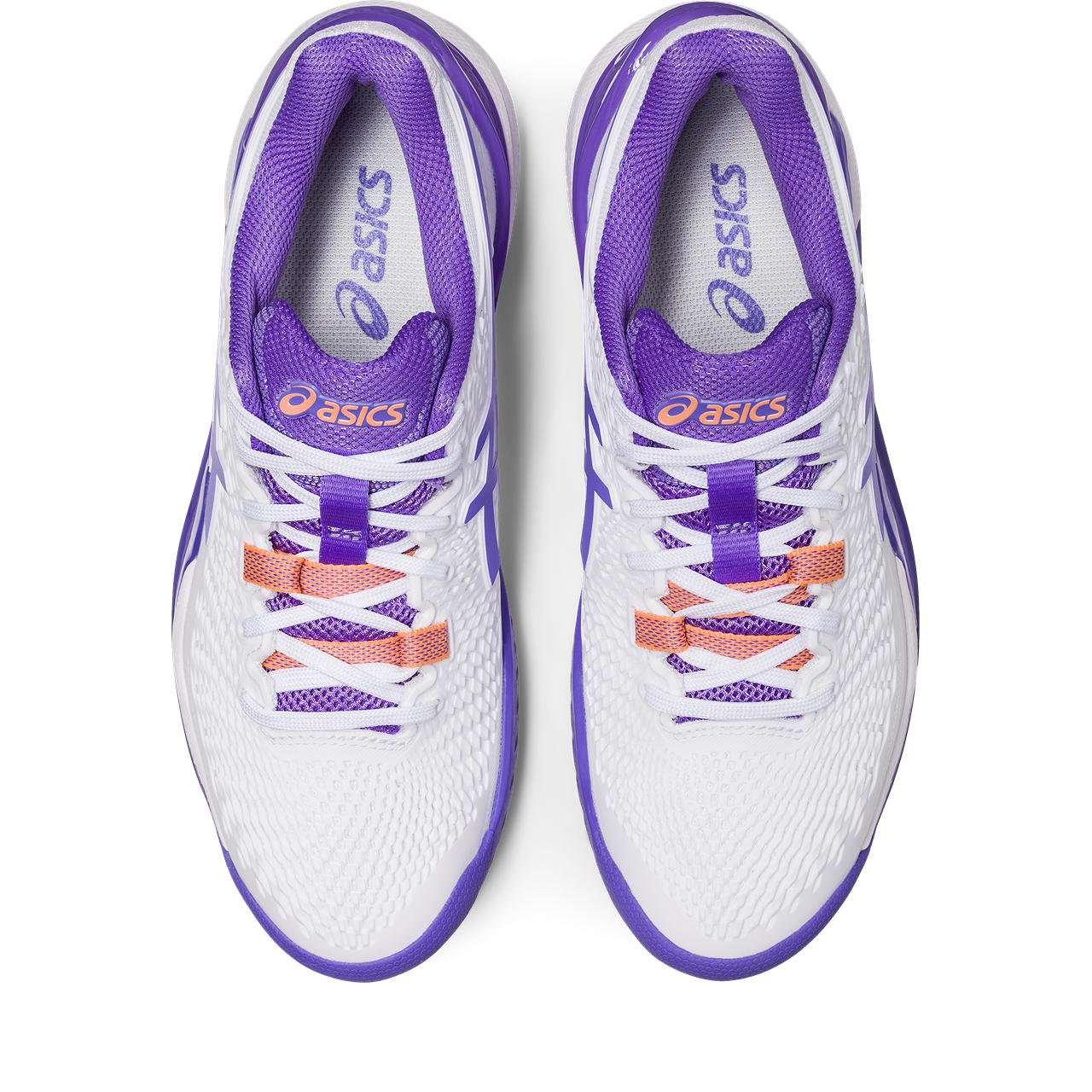Asics Gel Resolution 9 Wide Women's Tennis Shoe (White/Amethyst)