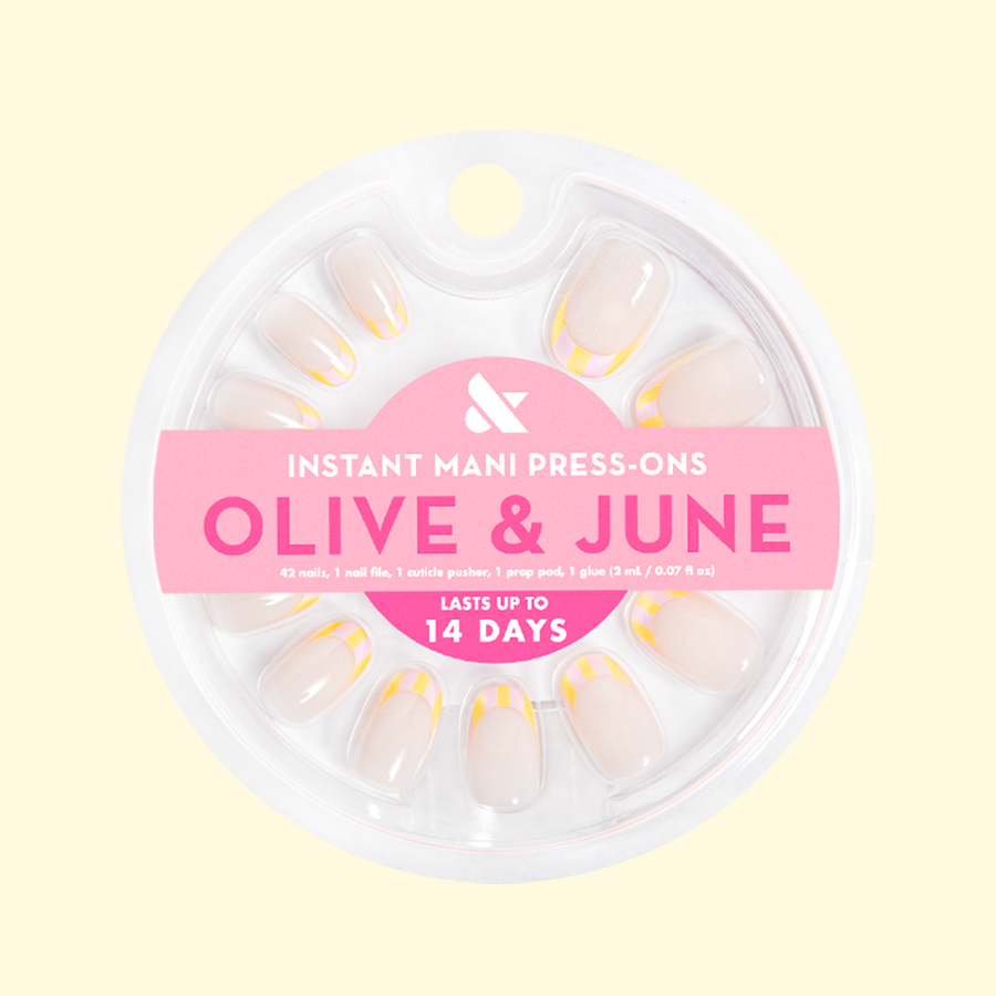 Summer Stripe French - Press-On | Short | Round、mySite、solidvoid