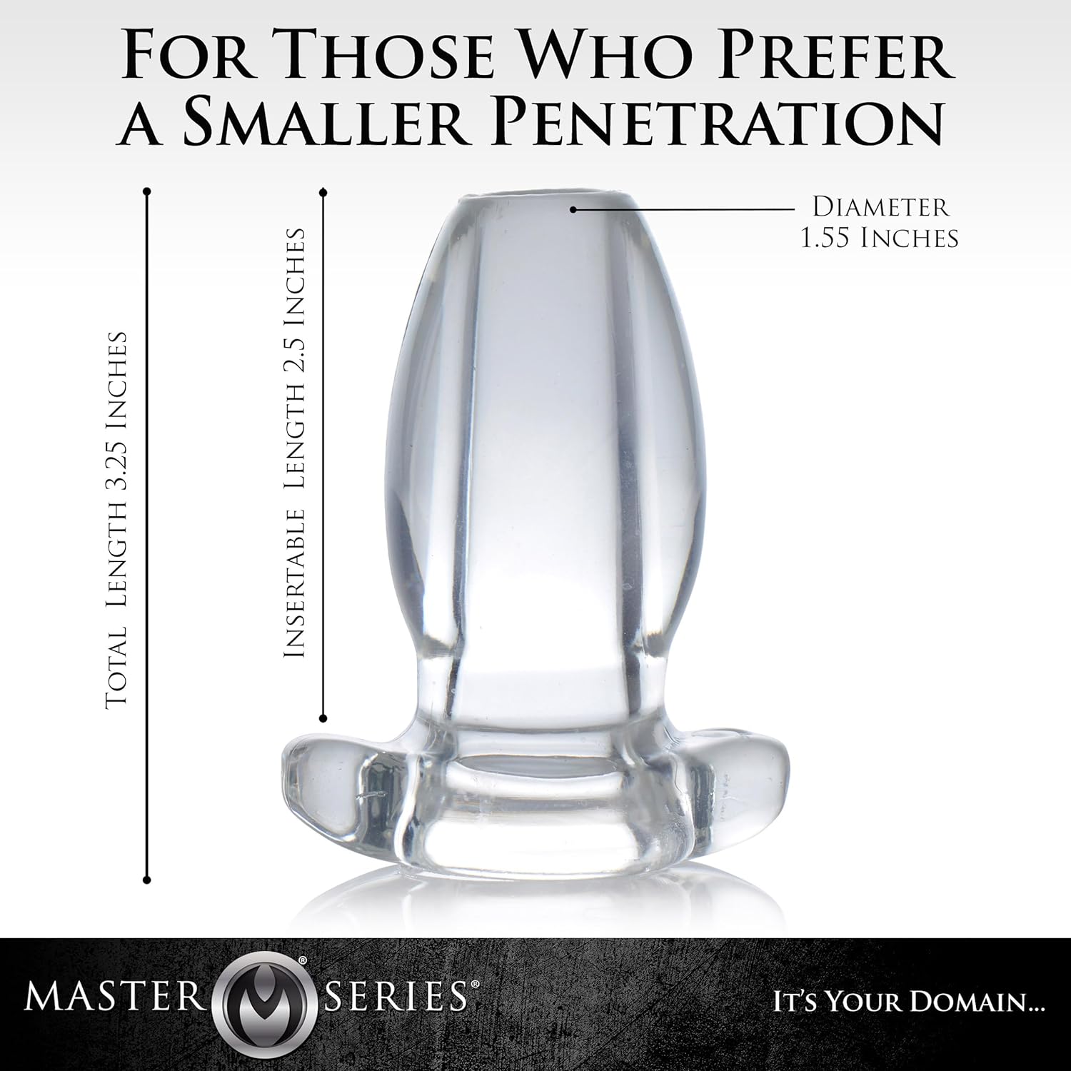 Master Series | Peephole Clear Hollow Anal Silicone Plug、mySite、bottomscart