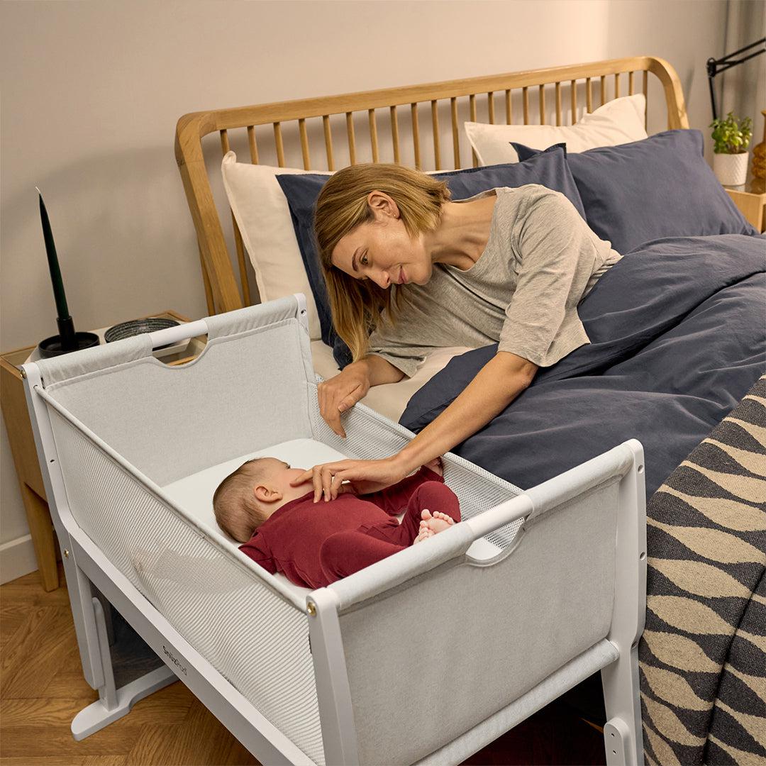  Snuz SnuzPod Studio Bedside Crib - Paris White、mySite、merchandisen