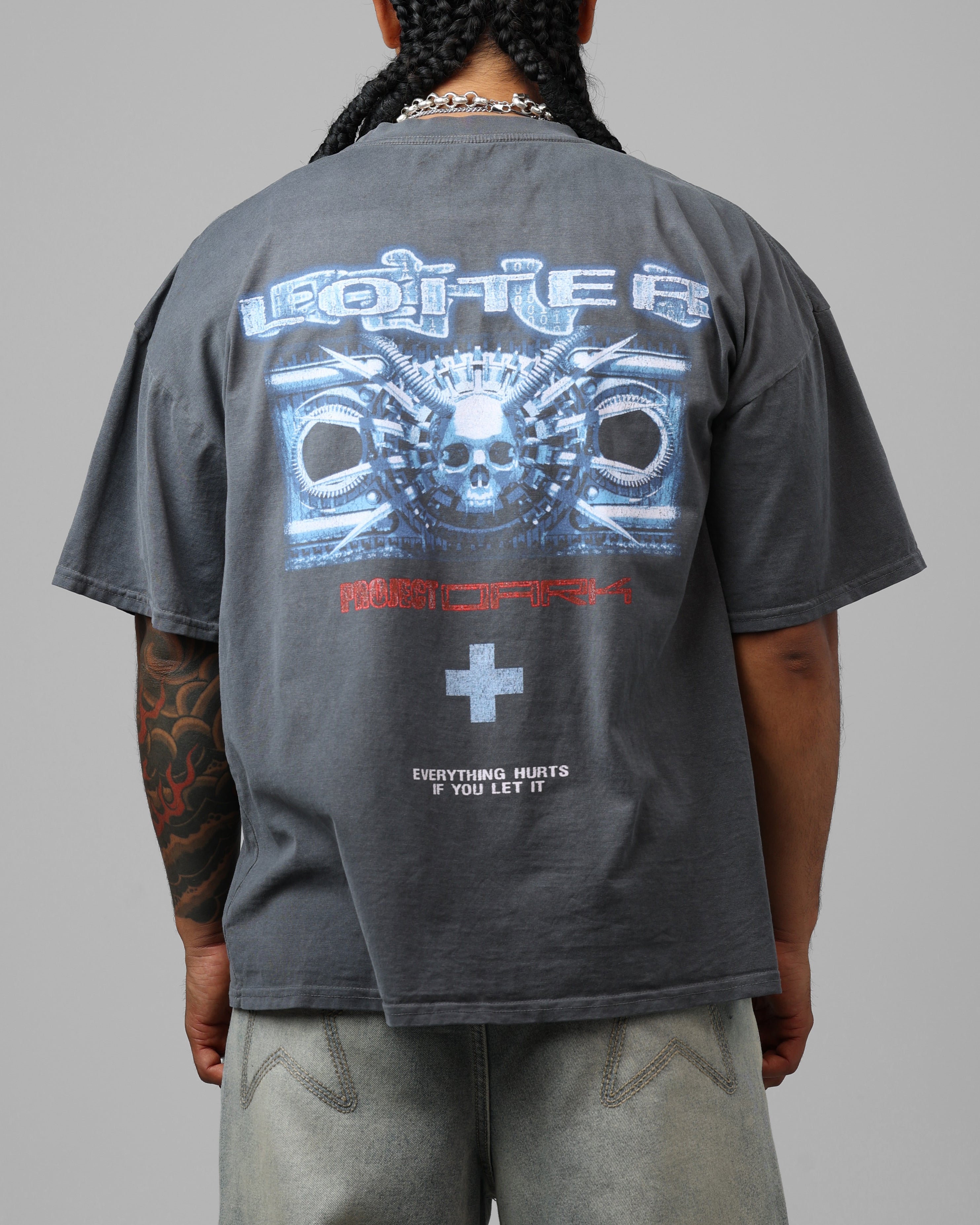 Loiter Project Dark Vintage T-Shirt Washed Charcoal、mySite、zt4zffjzw