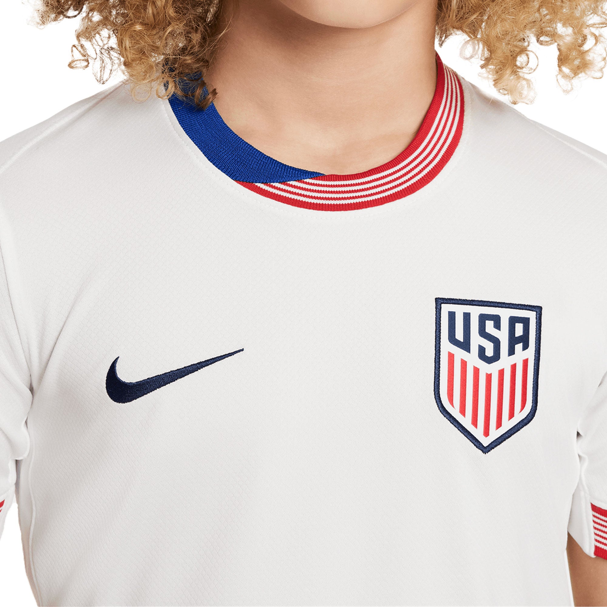 Nike Kids USA 2024/25 Home Jersey White、mySite、noshort