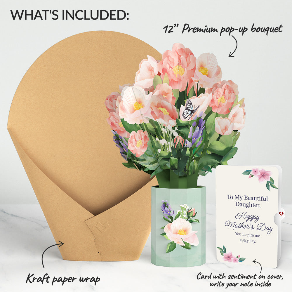 Peony Mother's Day Bouquet and Sentiment Set for Daughter、mySite、solidvoid