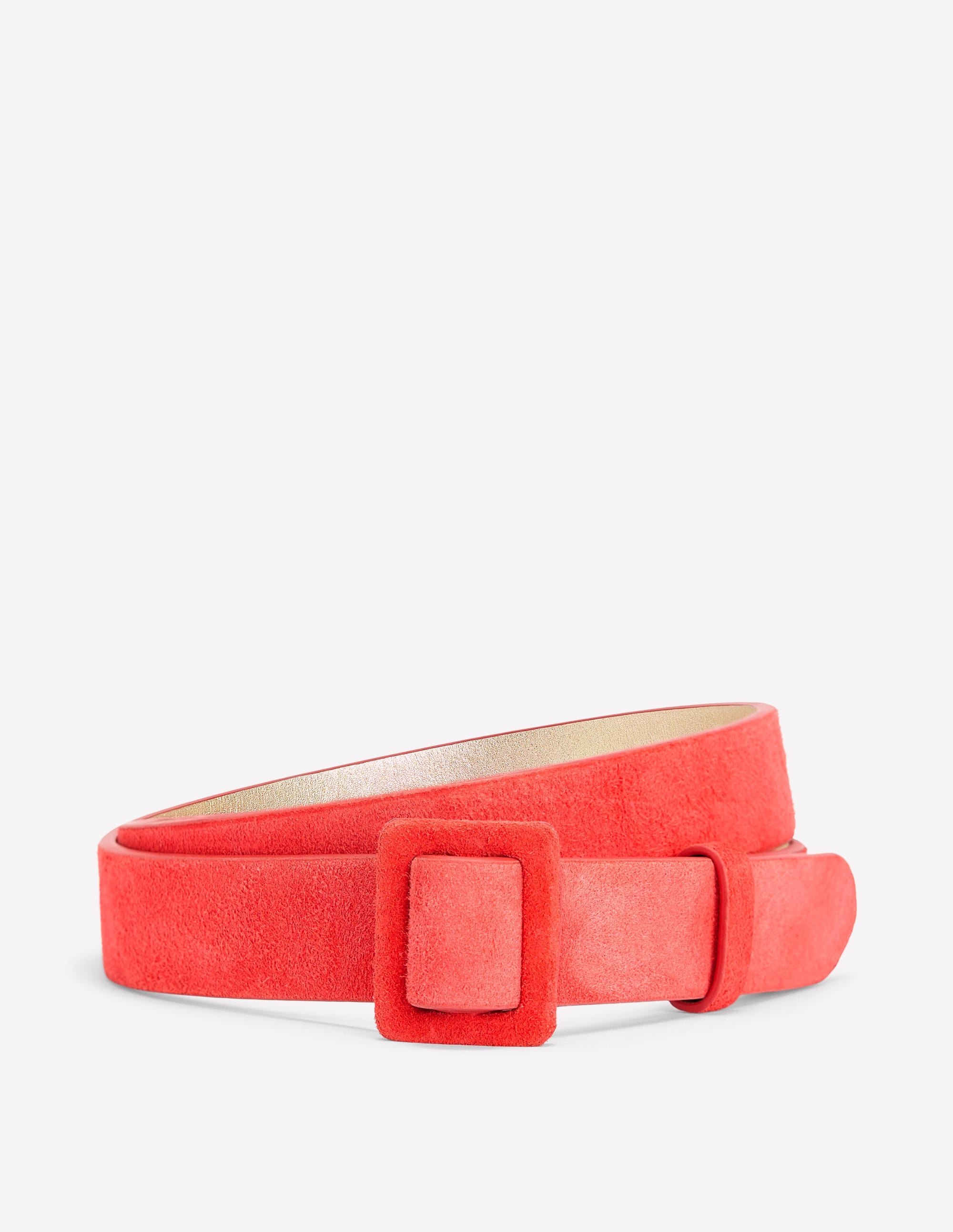  Suede Skinny Buckle Belt-Strawberry Tart Red、mySite、ashleygrahame