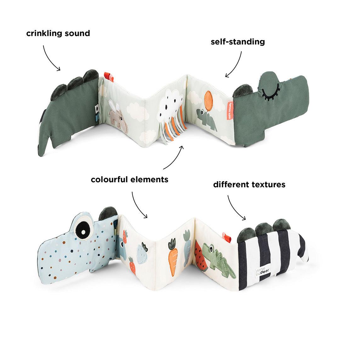  Done by Deer Fold-out Soft Book - Green - Croco、mySite、merchandisen