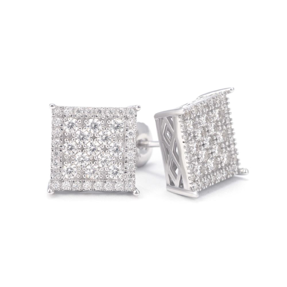 Square Pointer Moissanite Earrings 14K Gold、mySite、hinf8tx79