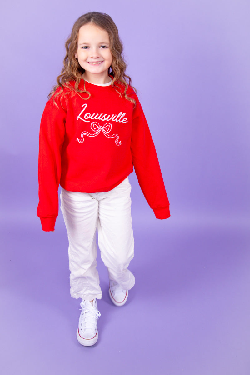Louisville Bow Sweatshirt - Girls、mySite、hinf8tx79