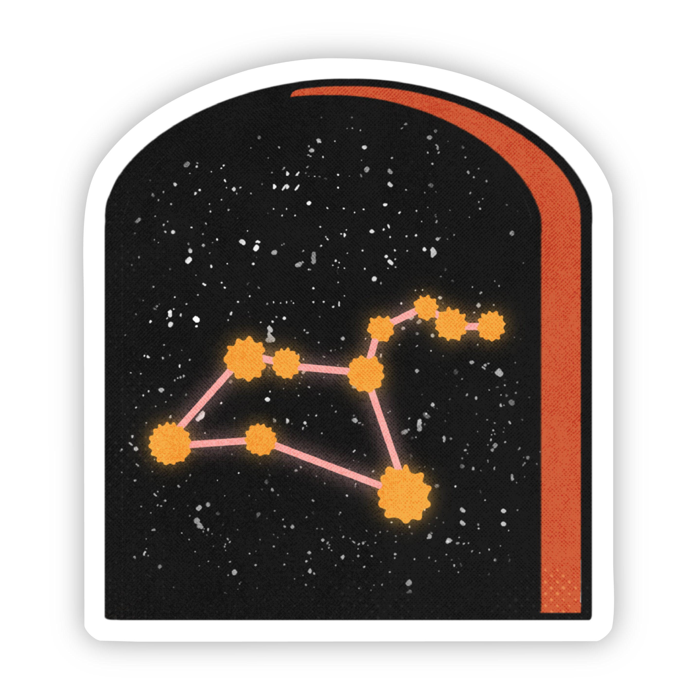  Leo Constellation Zodiac Sticker、mySite、elrpsem3k
