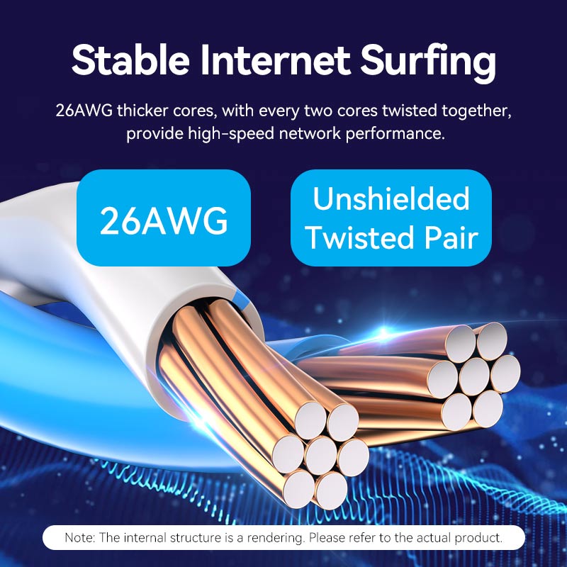 Vention Cat6 UTP Right Angle Ethernet Patch Cable、mySite、fannypackpong