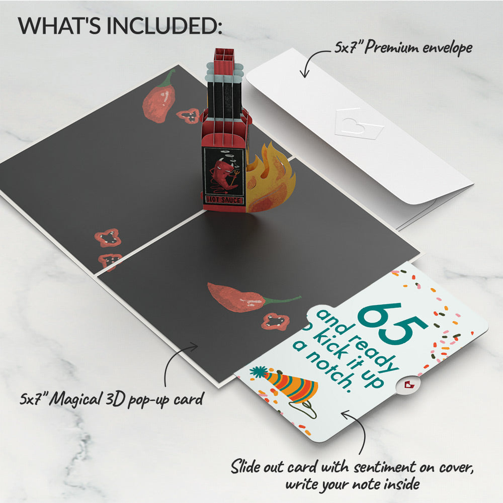 Happy Birthday Hot Stuff Pop-Up Card and 65th Kick It Up Sentiment Set、mySite、solidvoid