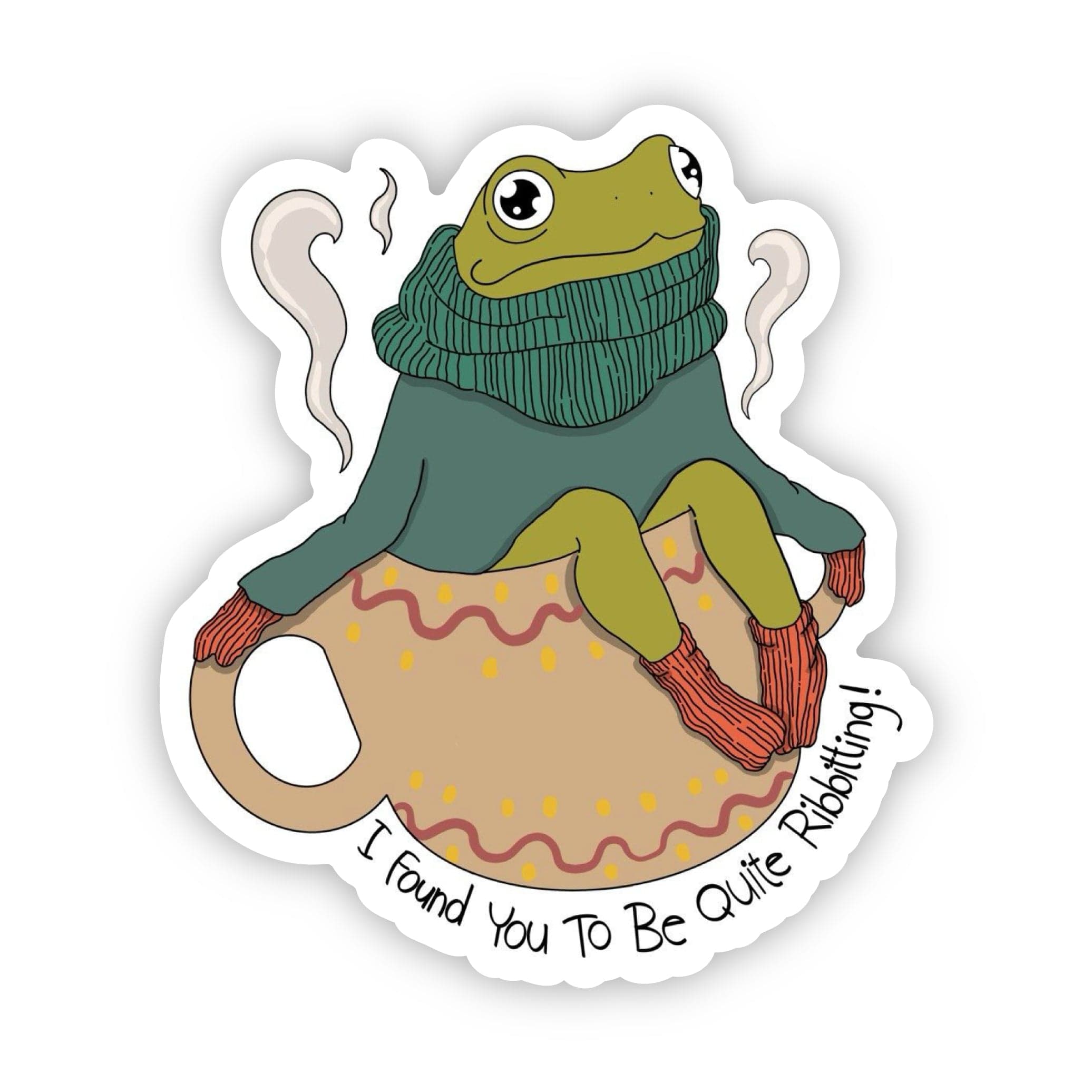 I found you to be quite ribbitting! frog sticker、mySite、ghnorth