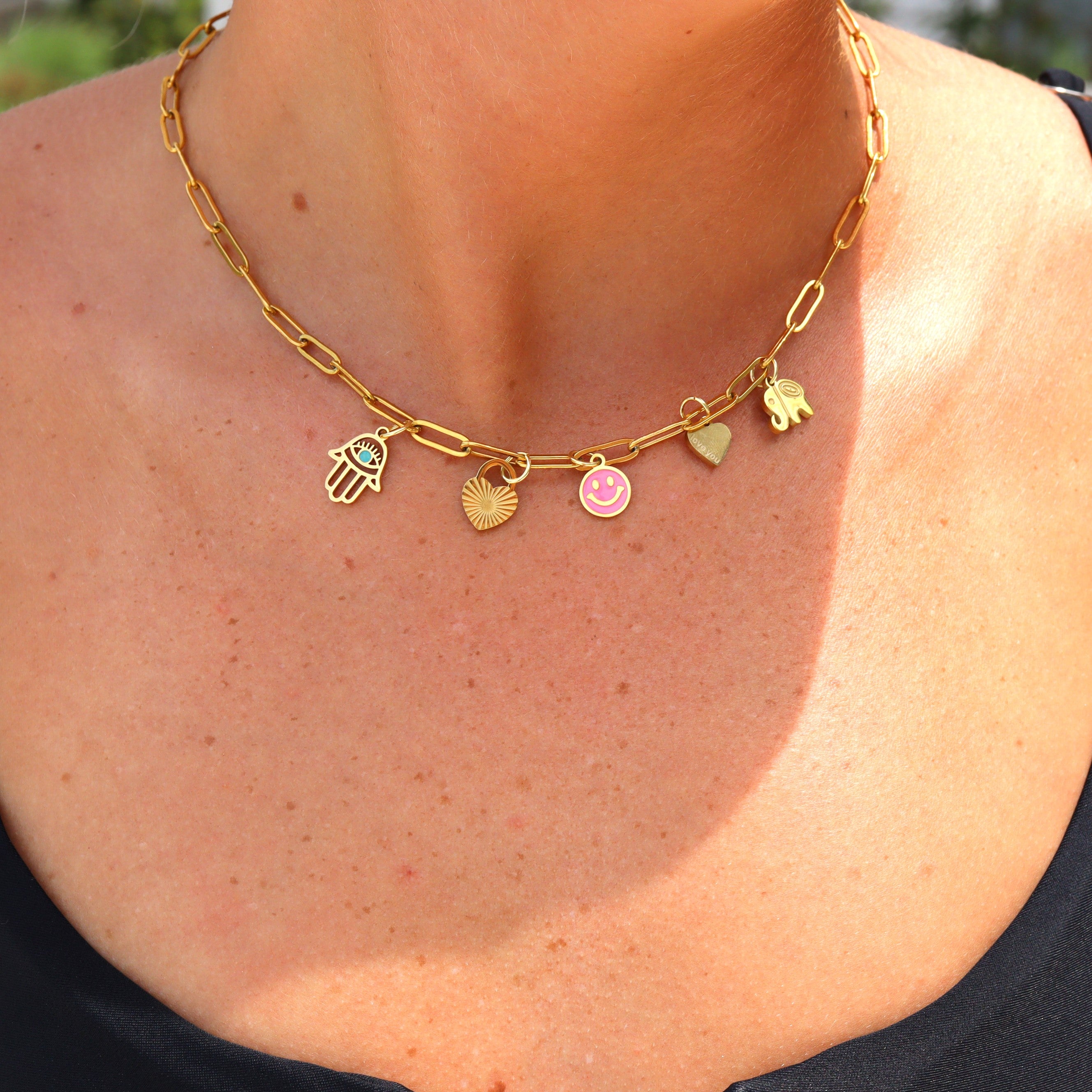 18K Gold PVD Stainless Steel Happy Elephant Charm / PDL0049、mySite、dreamappss