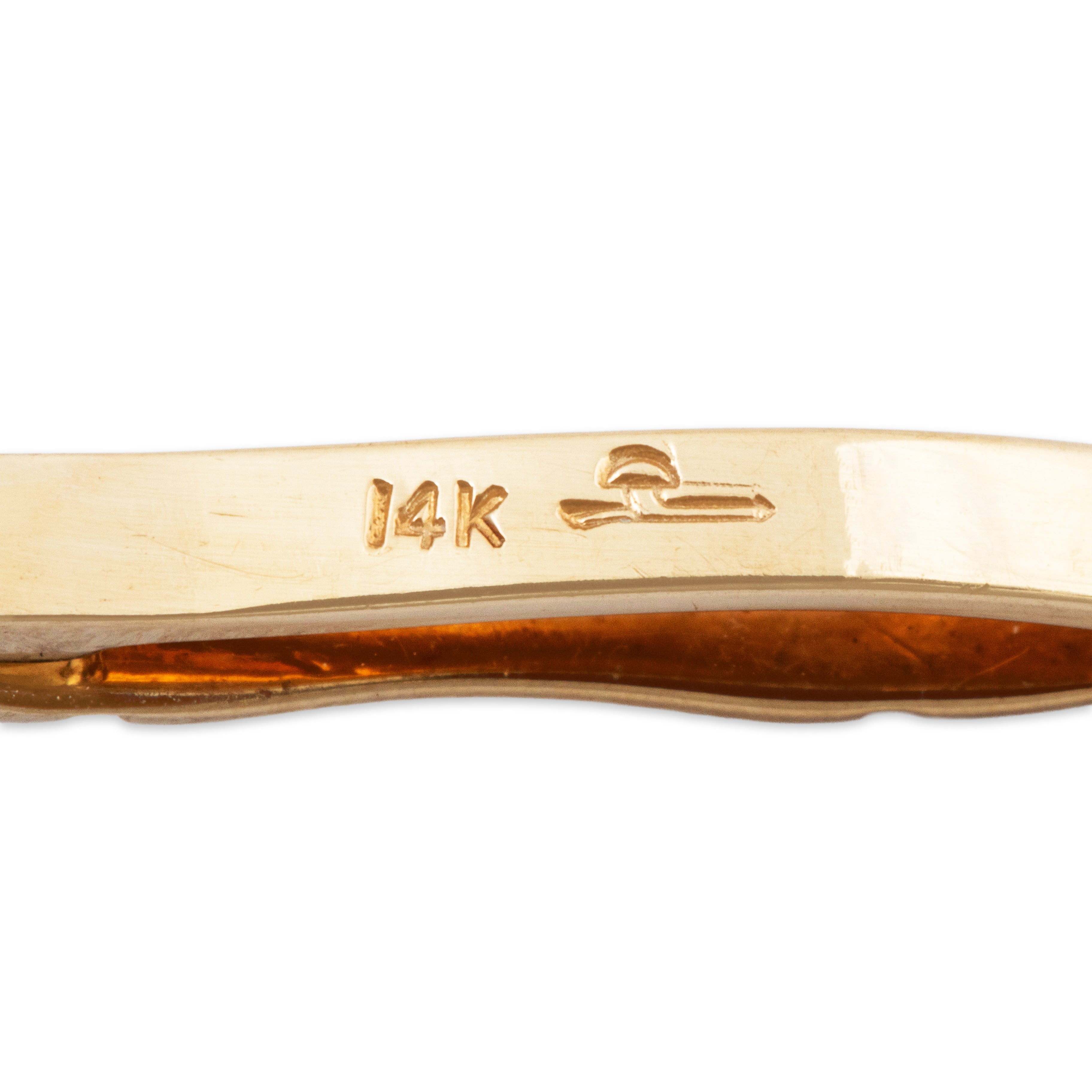 Vintage Tiffany & Co. 14k Rosy Yellow Gold Bamboo Shirt Collar Bar Clip、mySite、hinf8tx79