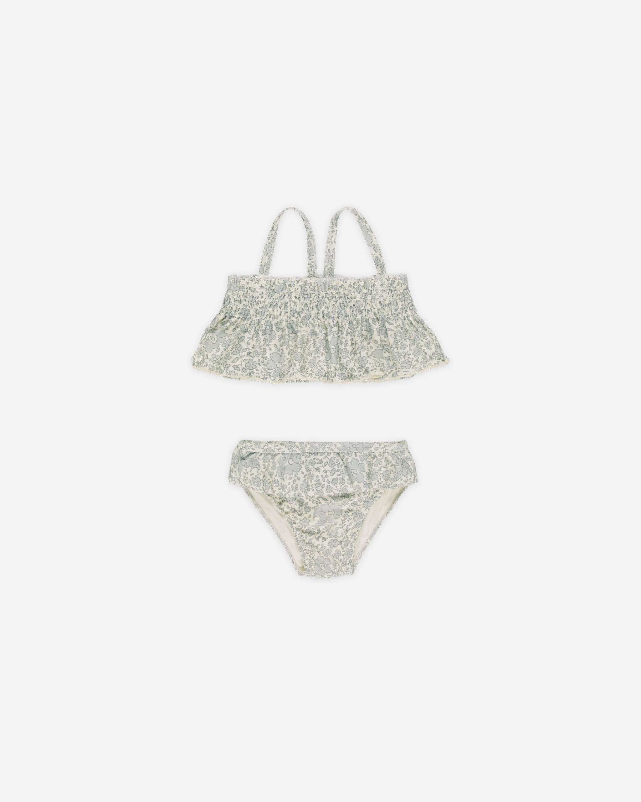  Smocked Ruffle Bikini || Blue Blossom、mySite、layawaytickets