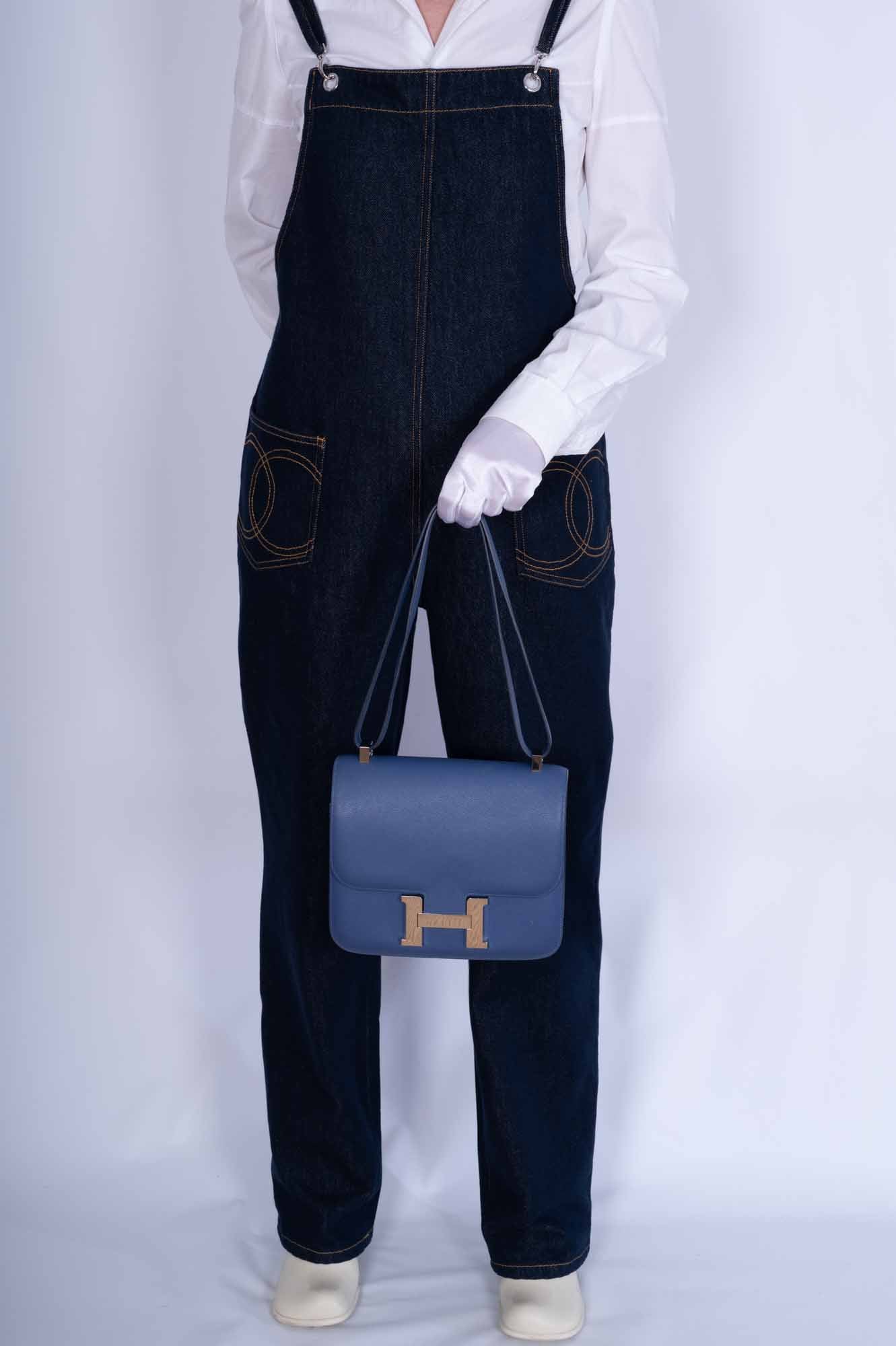 Hermès Constance 24 Bleu Brighton Evercolor Leather Palladium Hardware、mySite、garminoutage.com