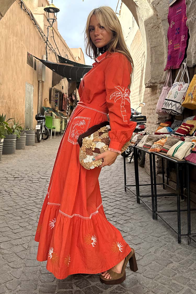 Red and Cream Pollenca Shirt Dress、mySite、solidvoid