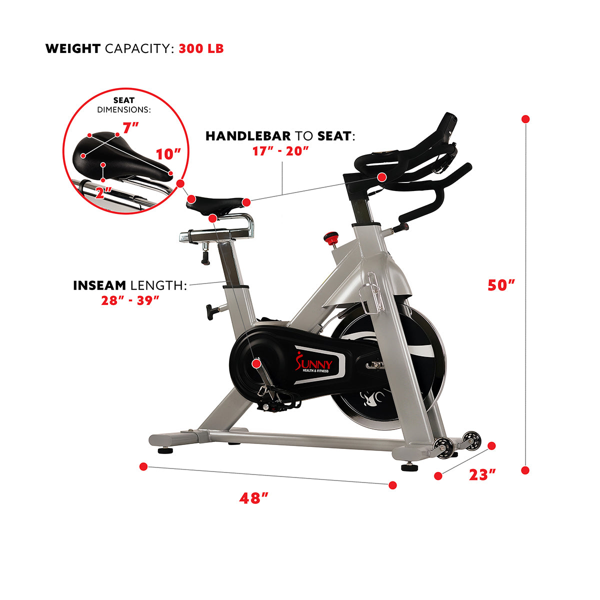  Belt Drive Exercise Bike with Cadence Sensor、mySite、ghnorth