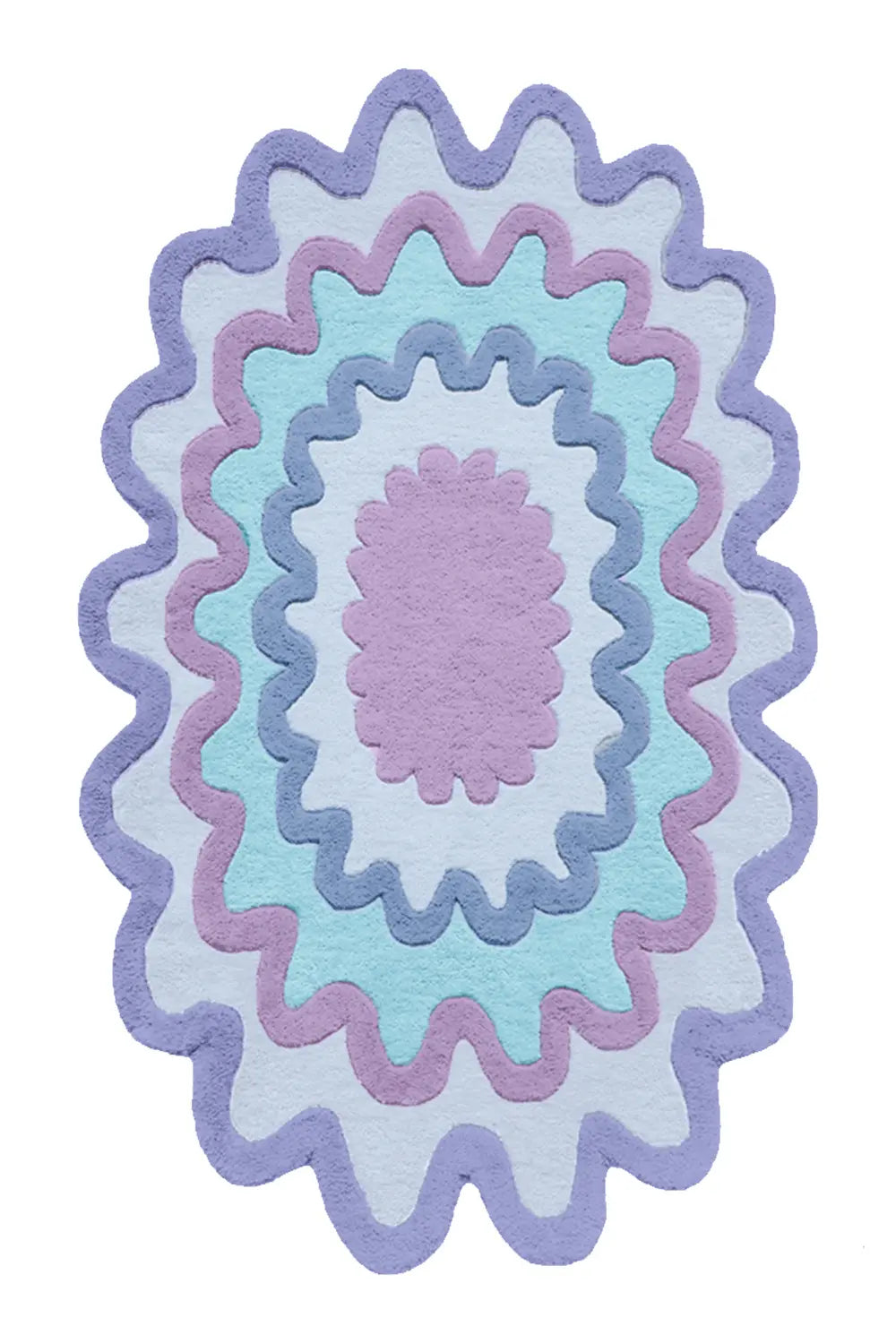 Customizable Spectrum Burst Tufted Oval Rug、mySite、gigharbornorthrealestate