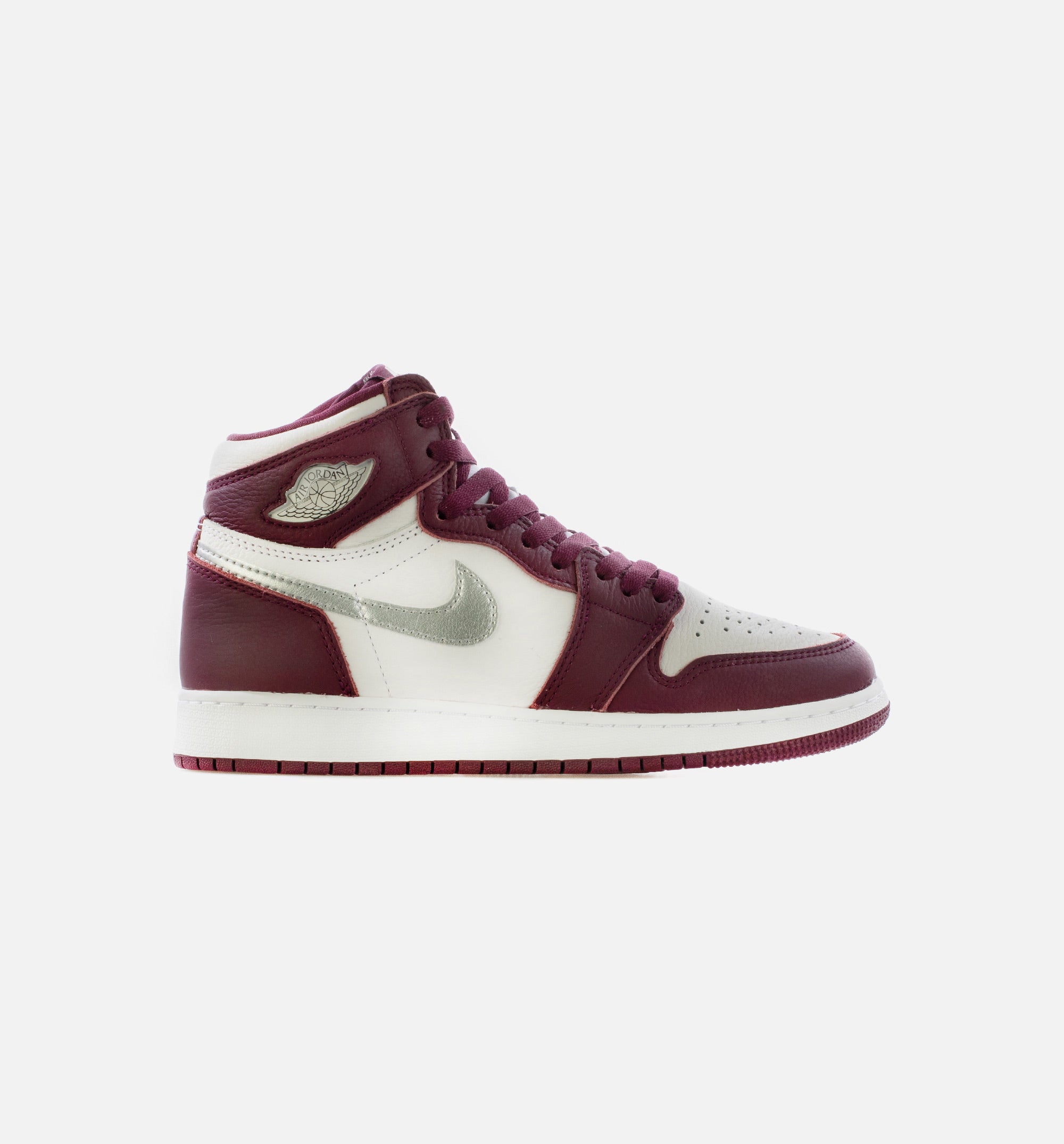 Air Jordan 1 Retro High OG Bordeaux Grade School Lifestyle Shoe - Bordeaux/White/Metallic Silver Limit One Per Customer、mySite、dreamappss