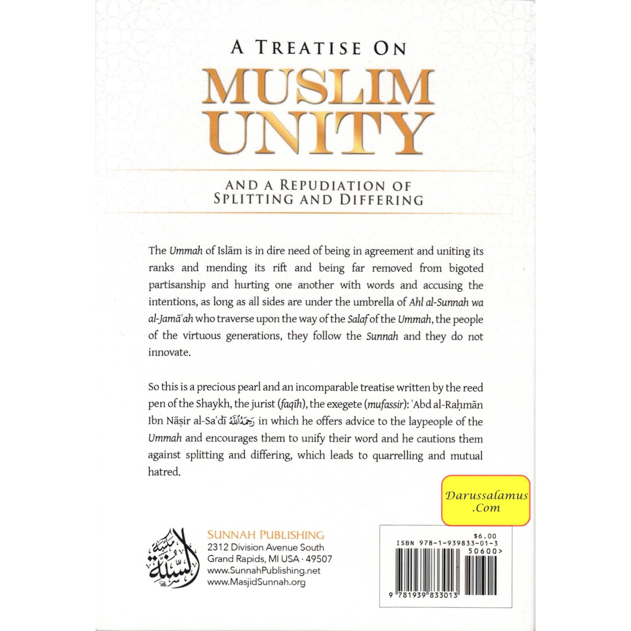 A Treatise on Muslim Unity and a Repudiation of Splitting and Differing By Imam Abdur-Rahman As-Sa’di、mySite、topwebapps