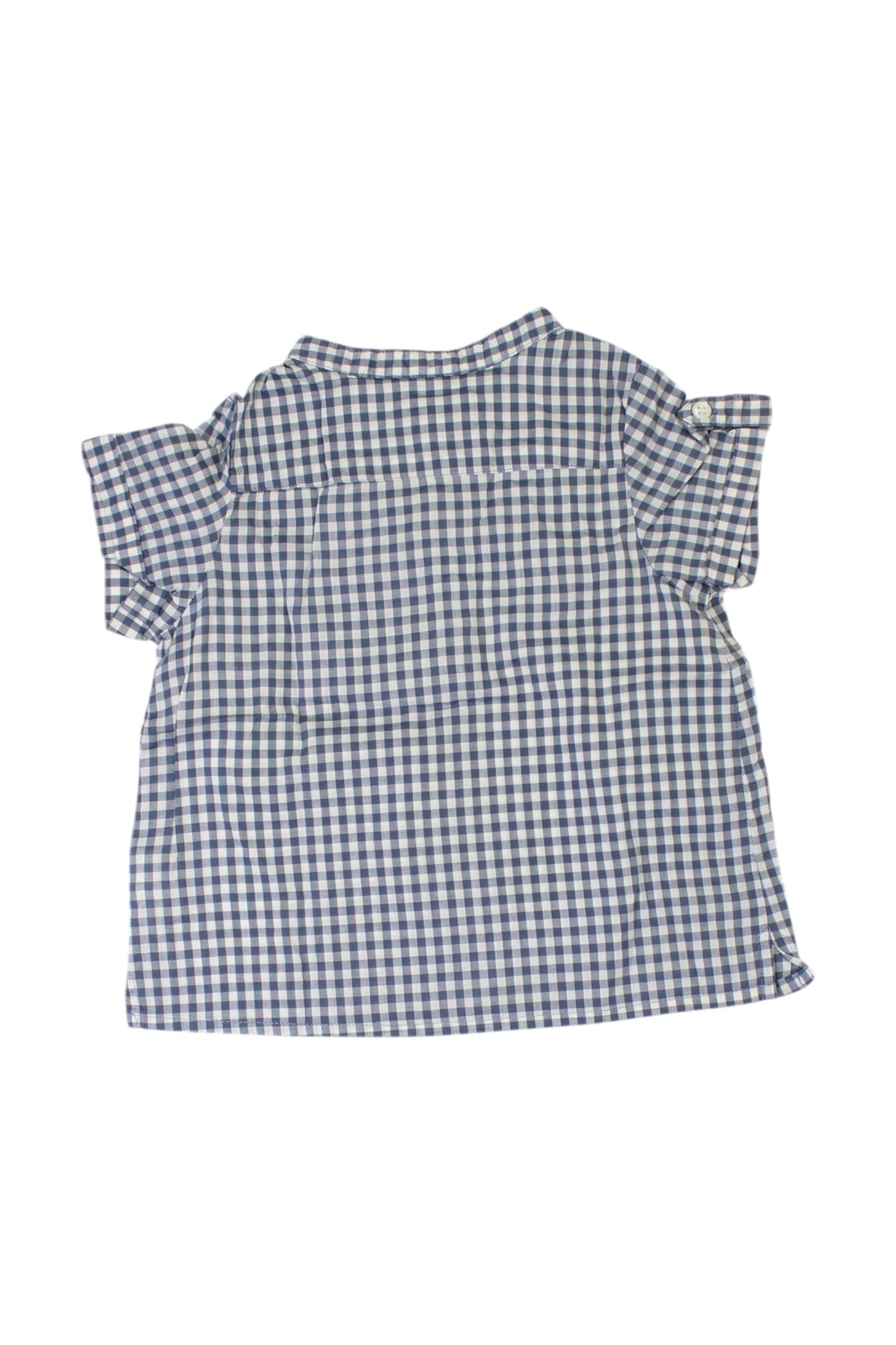 Bonpoint Checkered Short Sleeve Shirt 12-18M、mySite、g9winljtr