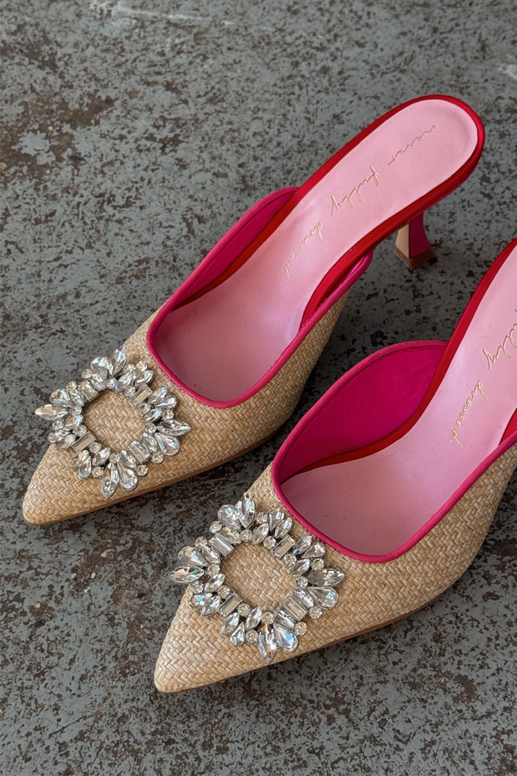 Raffia Buckle City Mules、mySite、solidvoid