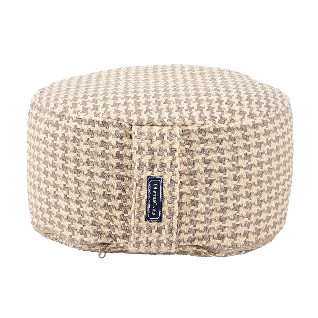 Houndstooth Beige Buckwheat Hull Zafu - COVER ONLY、mySite、topwebapps