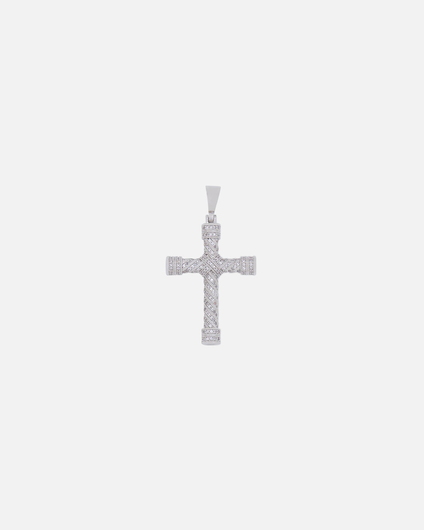 Saint Morta Iced Cross Pendant White Gold、mySite、zt4zffjzw