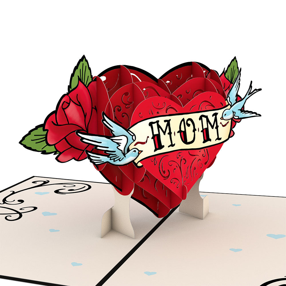 Mother's Day Tattoo Heart Pop-Up Card、mySite、solidvoid