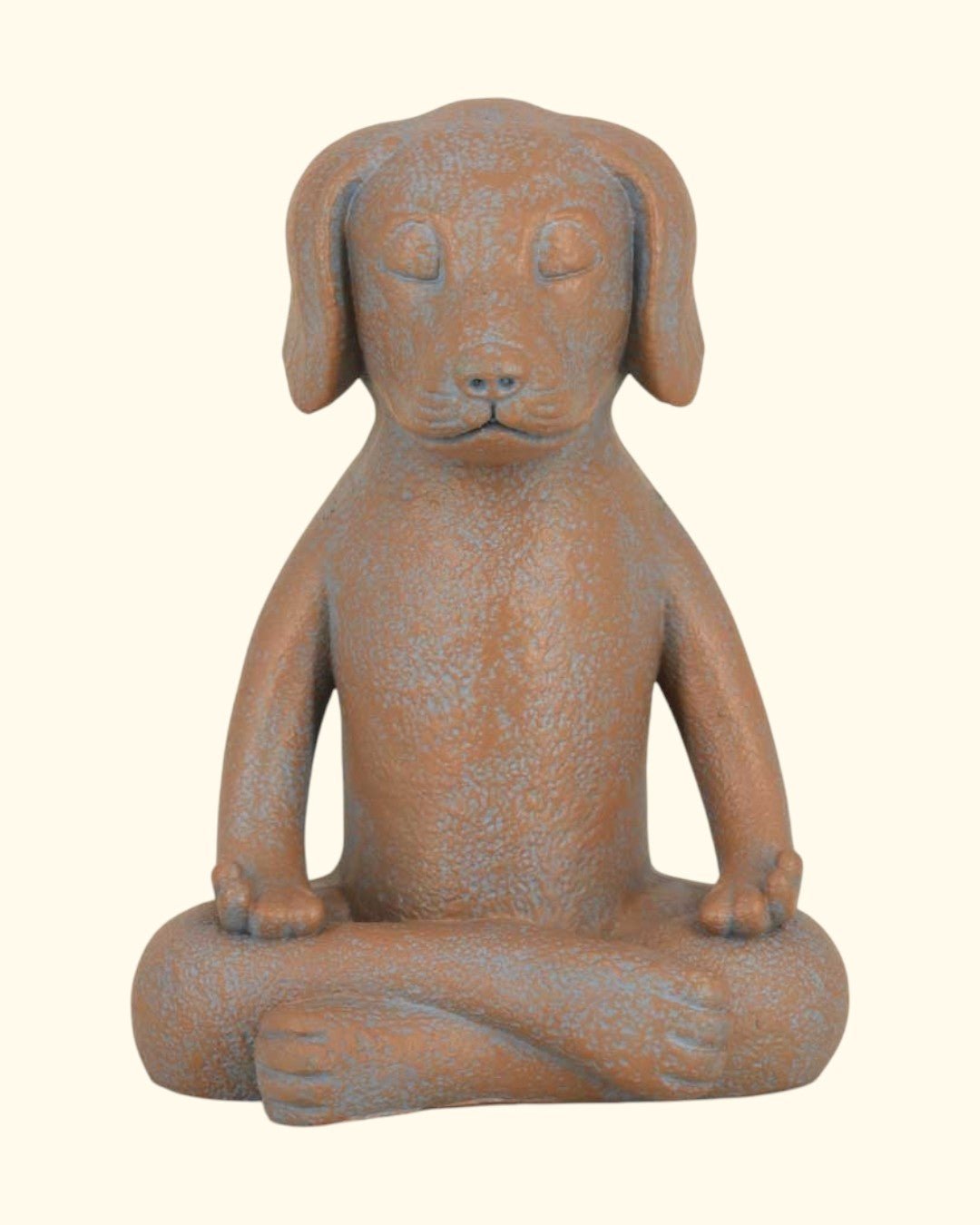 Meditating Dog Statue, Terra Cotta Finish、mySite、topwebapps