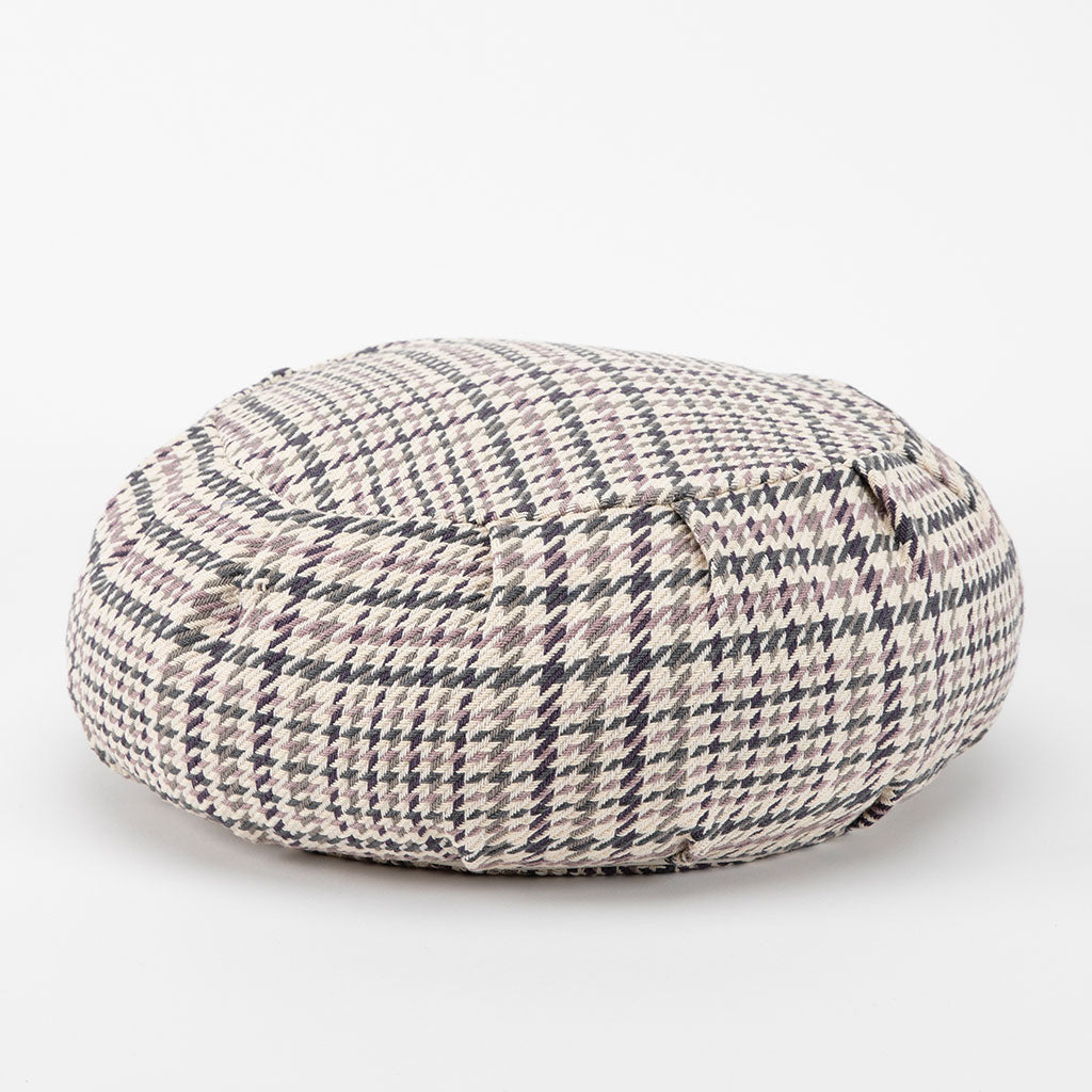 Houndstooth Plaid Buckwheat Hull Zafu - COVER ONLY、mySite、topwebapps