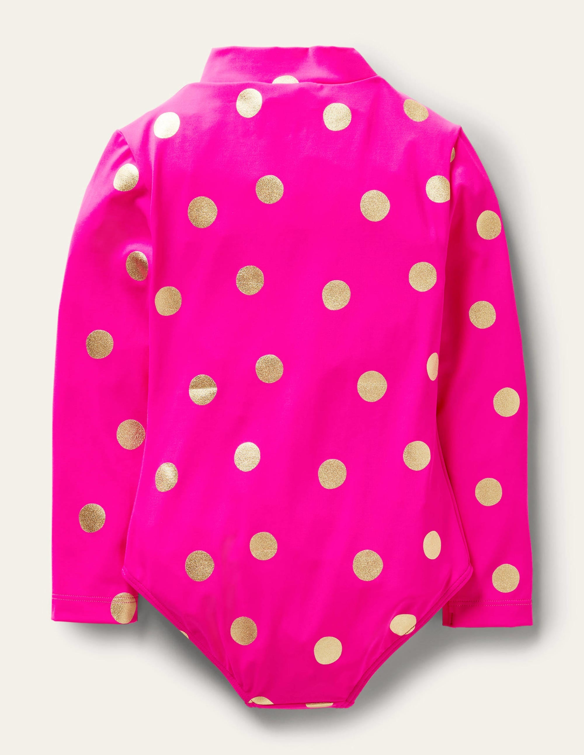  Long-sleeved Swimsuit-Fuchsia Pink Foil Spot、mySite、ashleygrahame