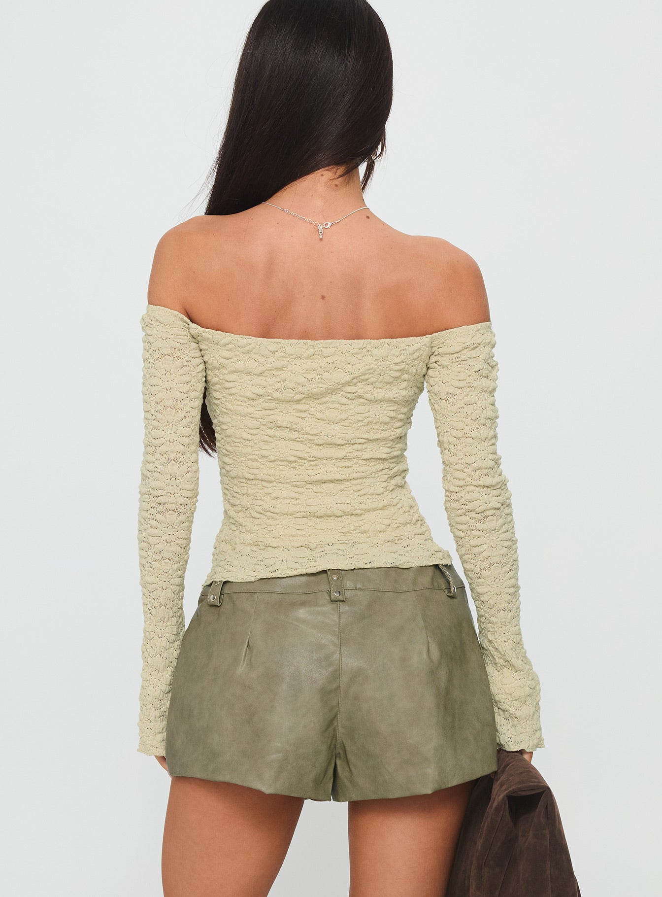 Kenickie Stud Micro Shorts Khaki、mySite、solidvoid