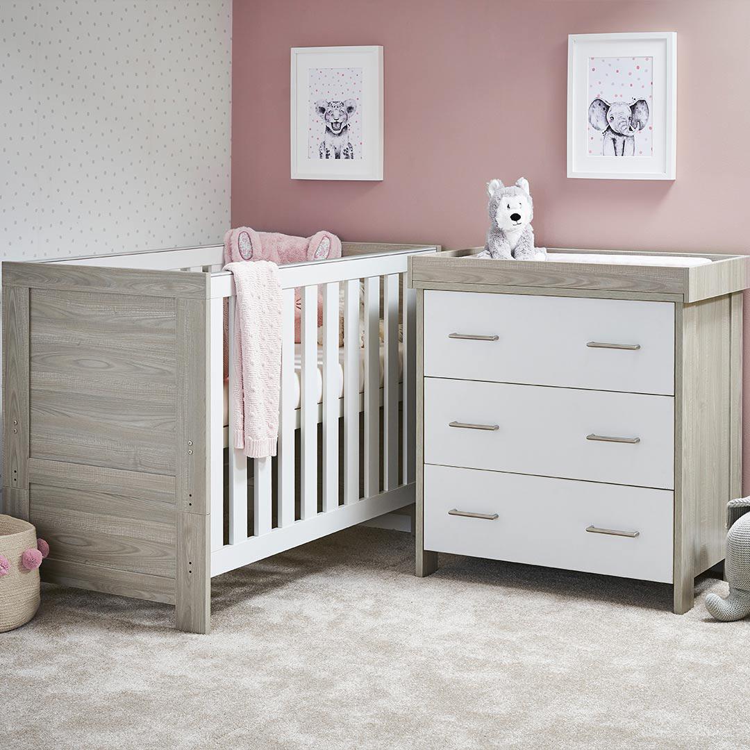  Obaby Nika Mini 2 Piece Room Set - Grey Wash + White、mySite、merchandisen