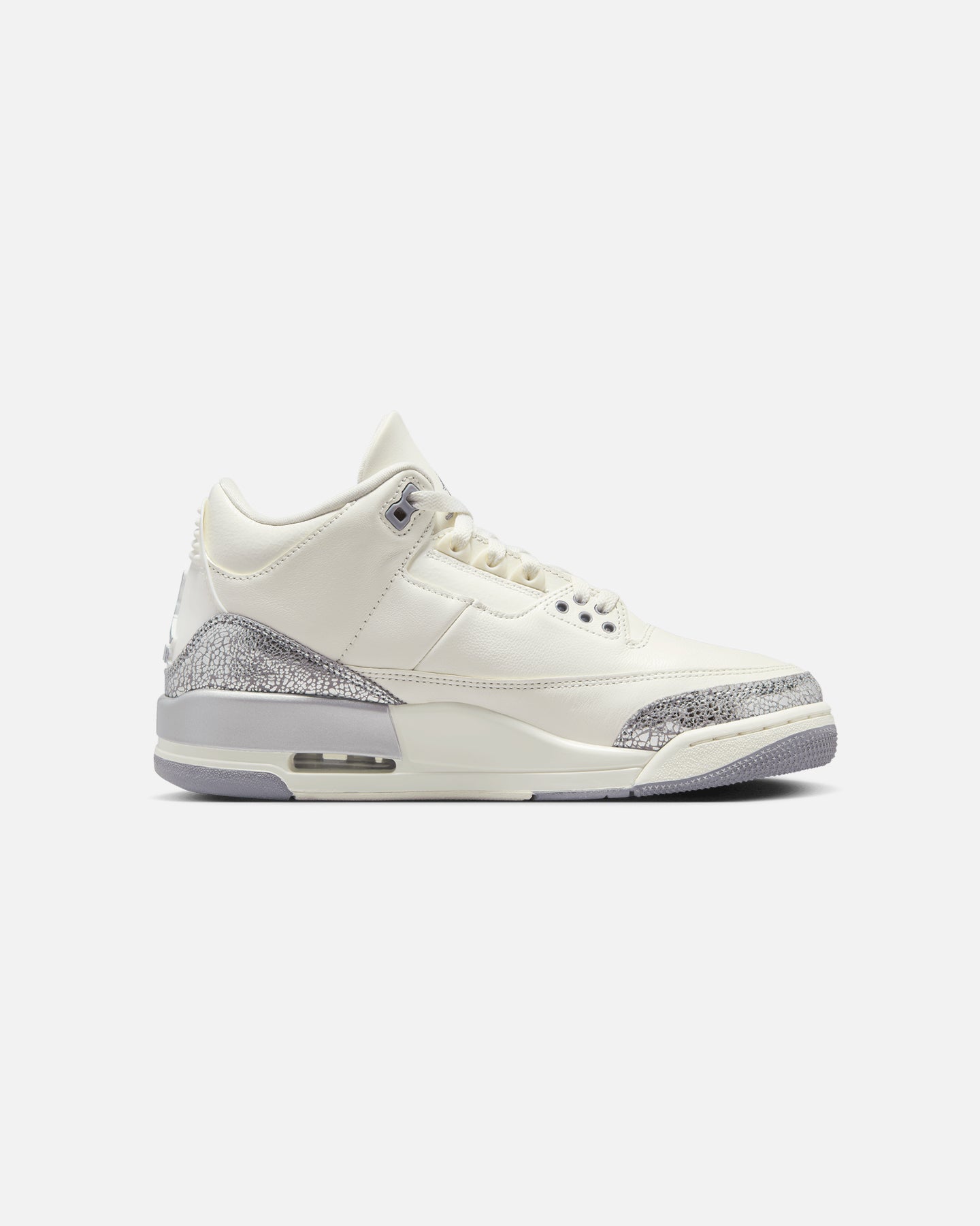 Jordan Women's Air Jordan 3 Retro Metallic Silver Sail/Cement Grey、mySite、zt4zffjzw