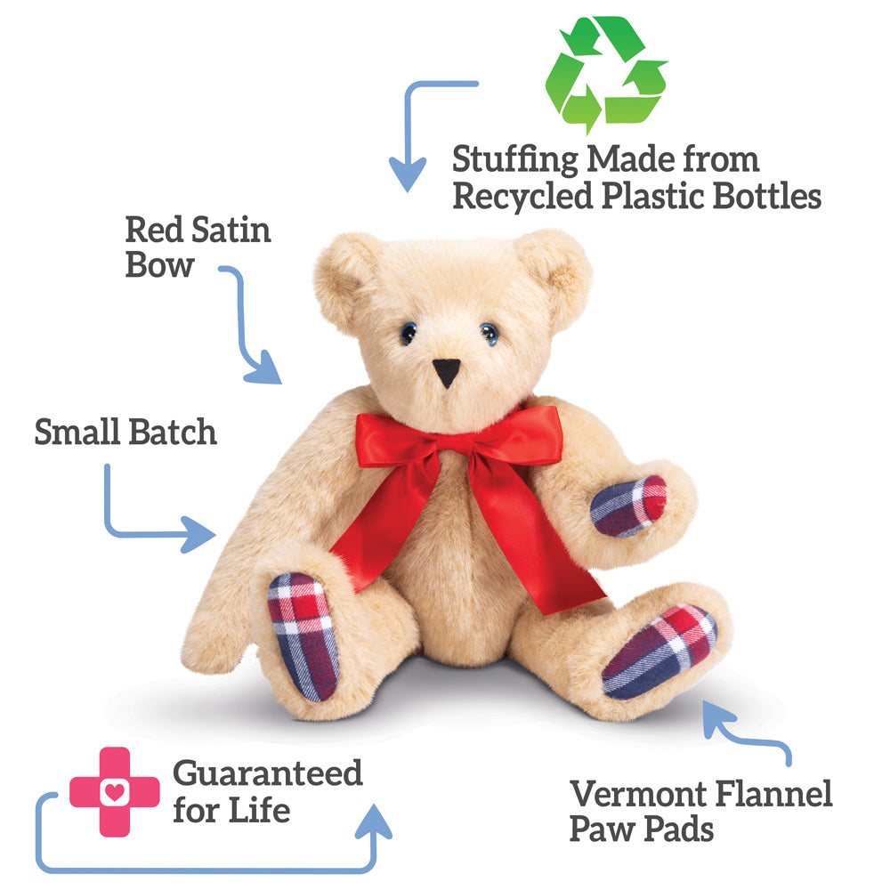 15 In. Special Edition Vermont Flannel Liberty Bear、mySite、g9winljtr
