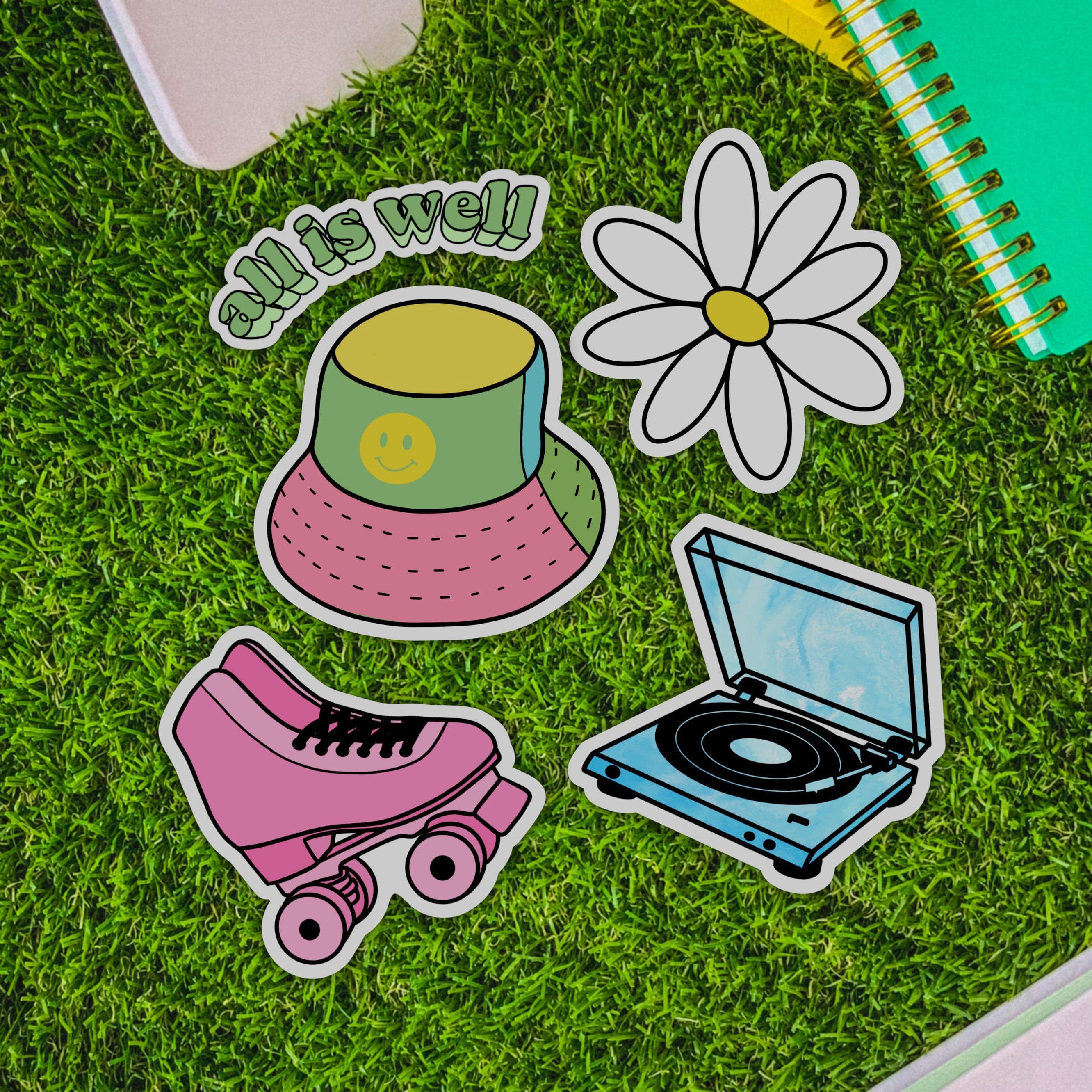  Aesthetic Sticker 5 Pack - All Is Well Green、mySite、ghnorth